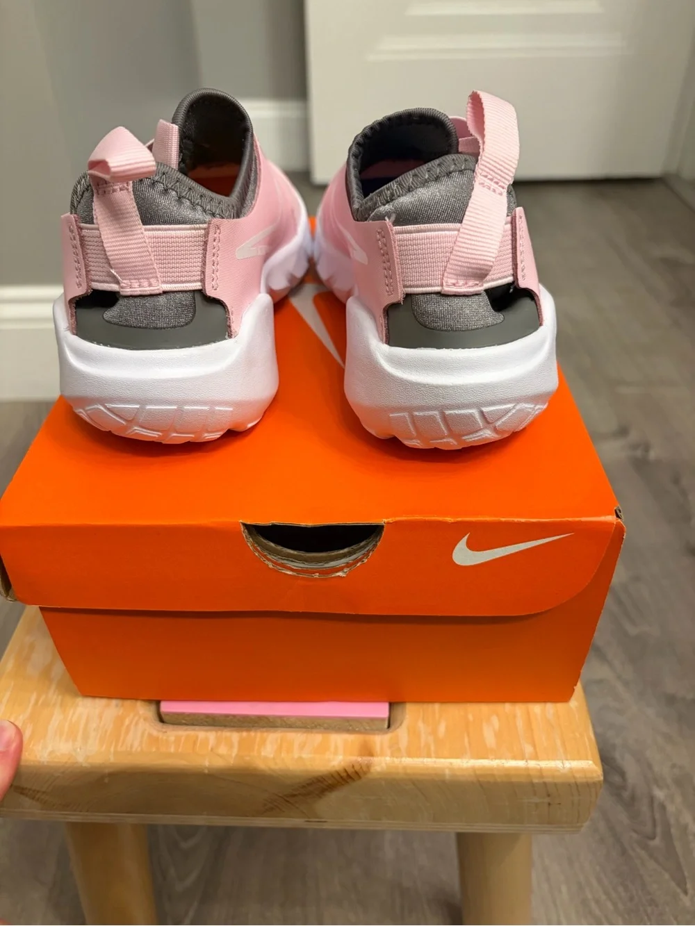 Nike Kids Flex Runner 2 Light Pink Slip-On Athletic Sneakers- New In Box- Size 1